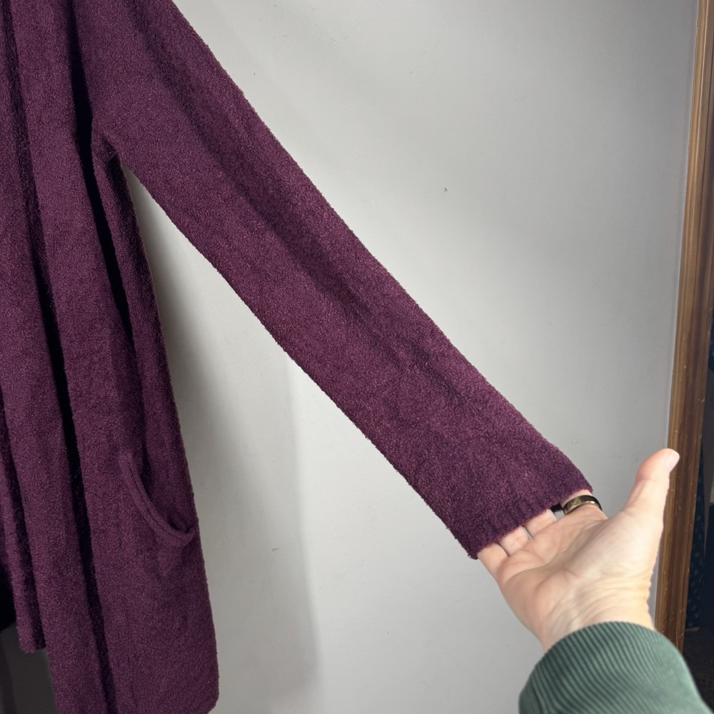 Barefoot Dreams New with Tags CozyChic Lite Island Wrap Burgundy Wine Sz L/XL - Picture 10 of 16